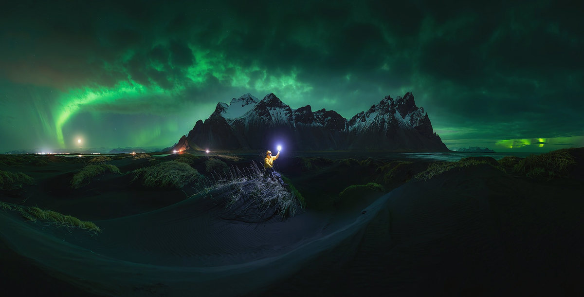 Linterna en Vestrahorn