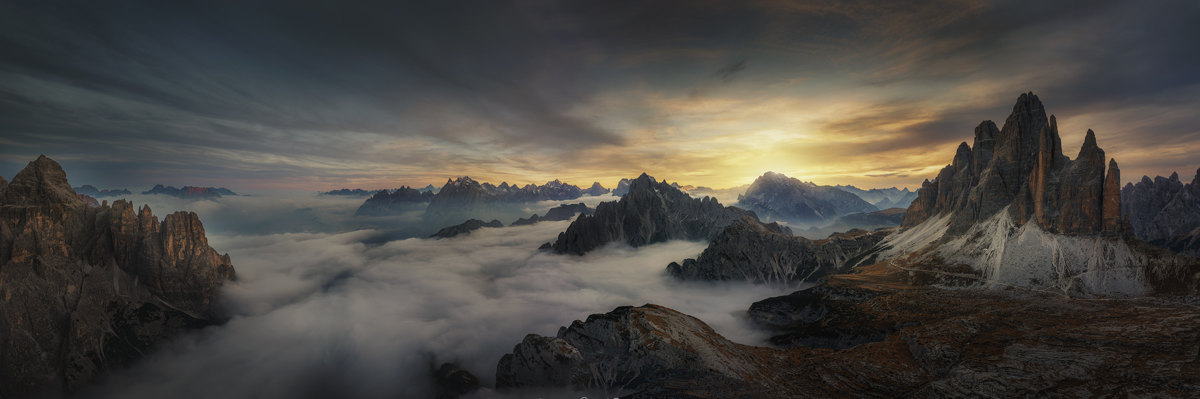 Mar de nubes en Tre Cime