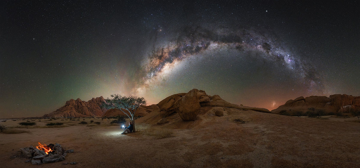 Hoguera en Spitzkoppe